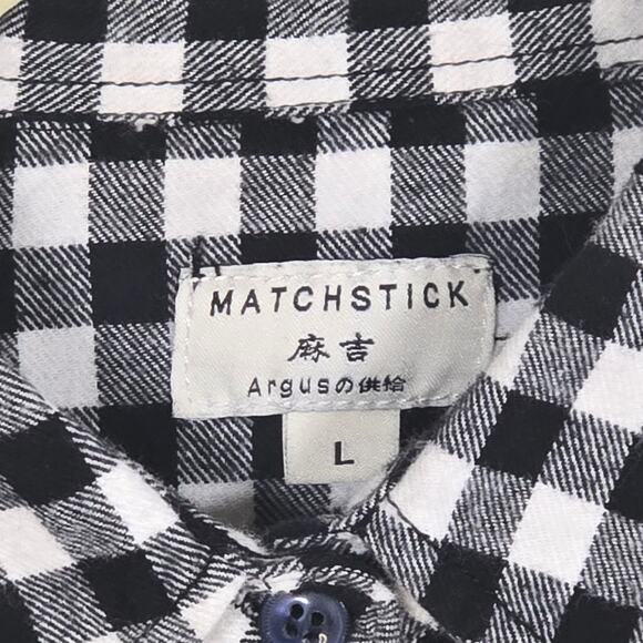 Matchstick Argus Adult Flannel Check Button Up Shirt. Size Large. - Picture 5 of 12